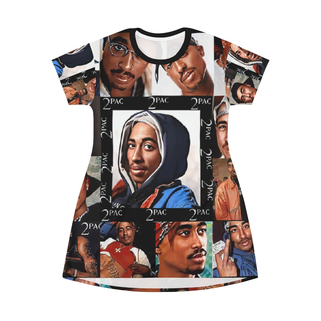 2pac All Over Print T-Shirt Dress