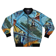 Load image into Gallery viewer, Men&#39;s Blue Money bags Bomber Jacket
